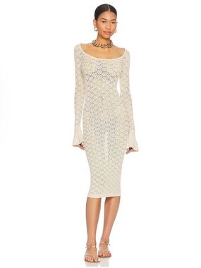 Tularosa Netia Midi Dress in Tan